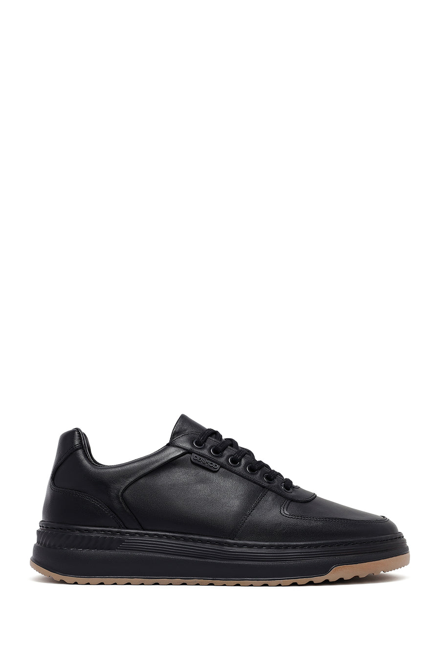Erkek Siyah Bağcıklı Deri Sneaker WM790003DV | Derimod
