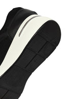 Women's Black Lace-Up Wedge Heel Sneakers | Derimod