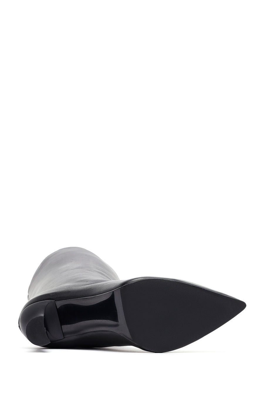Woman Black Heels Leather Boot