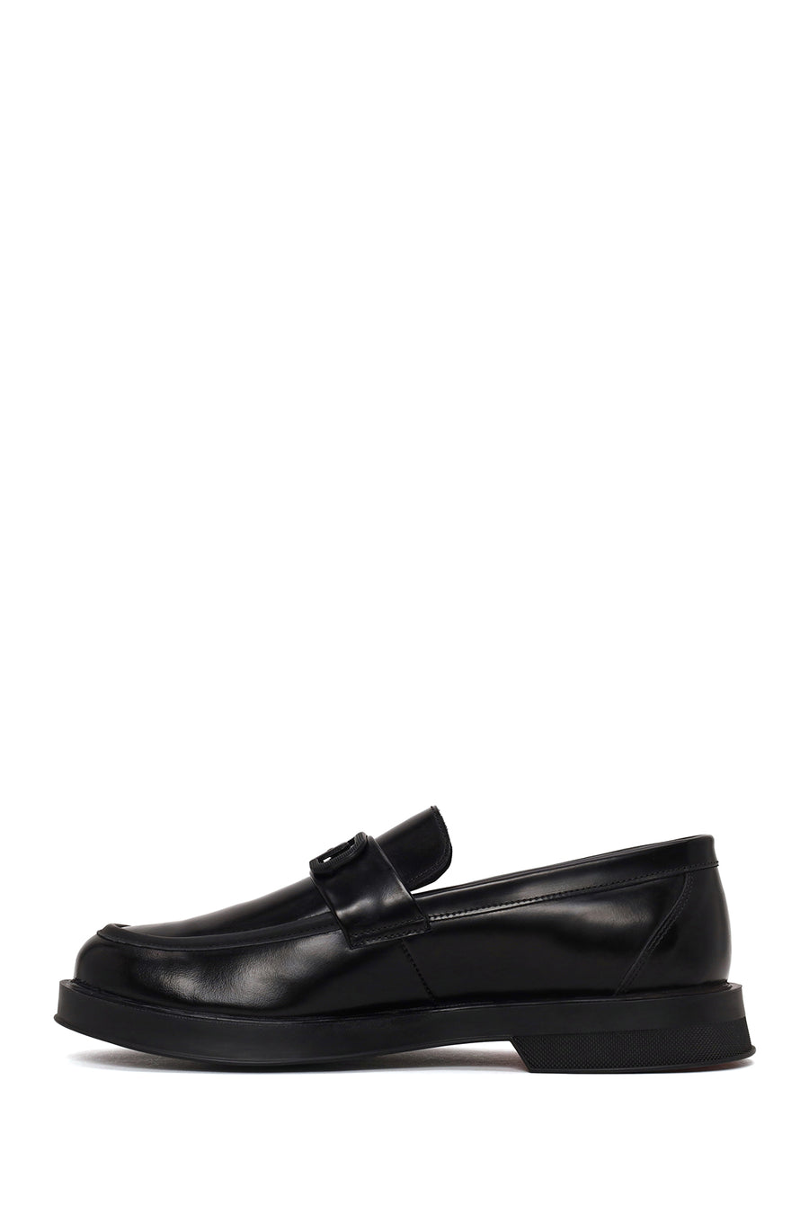 Erkek Siyah Tokalı Deri Casual Loafer
