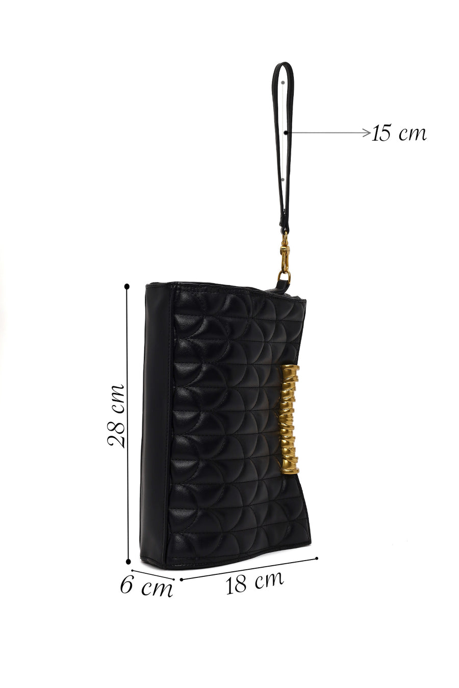 Woman Black Printed Clutch Bag