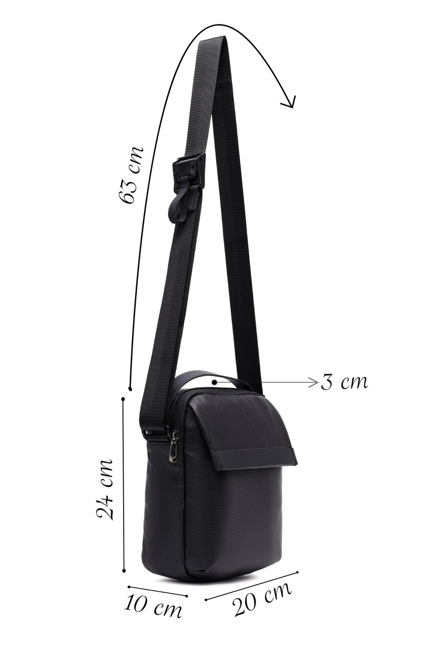 D-Pack Erkek Siyah Çapraz Çanta