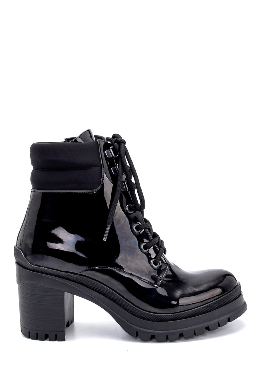 Women's Patent Leather Heeled Boots 20WFE123816 | Derimod