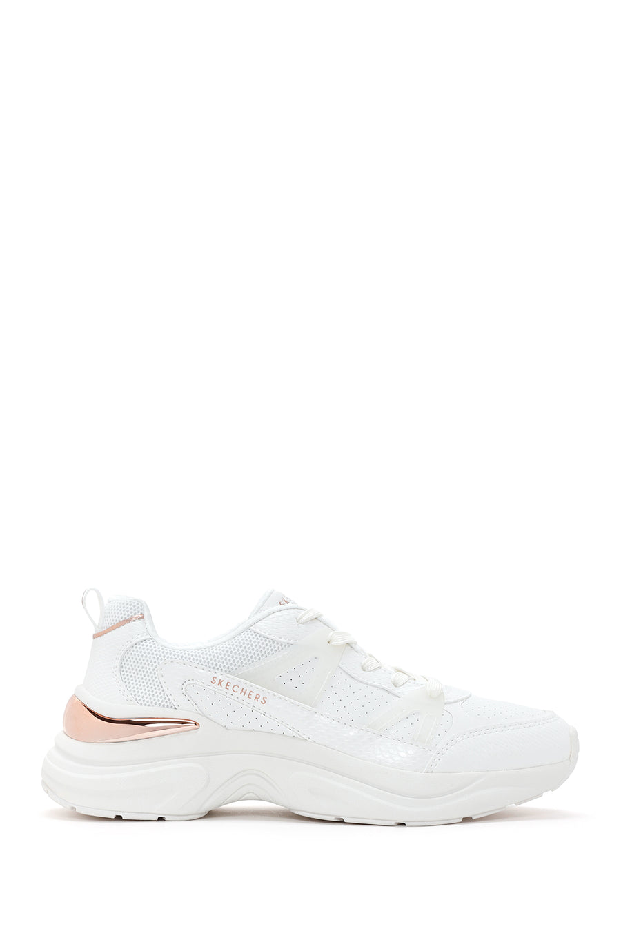 Skechers Women's White Hazel - Faye Thick Sole Sneaker 177576 WHT | Derimod