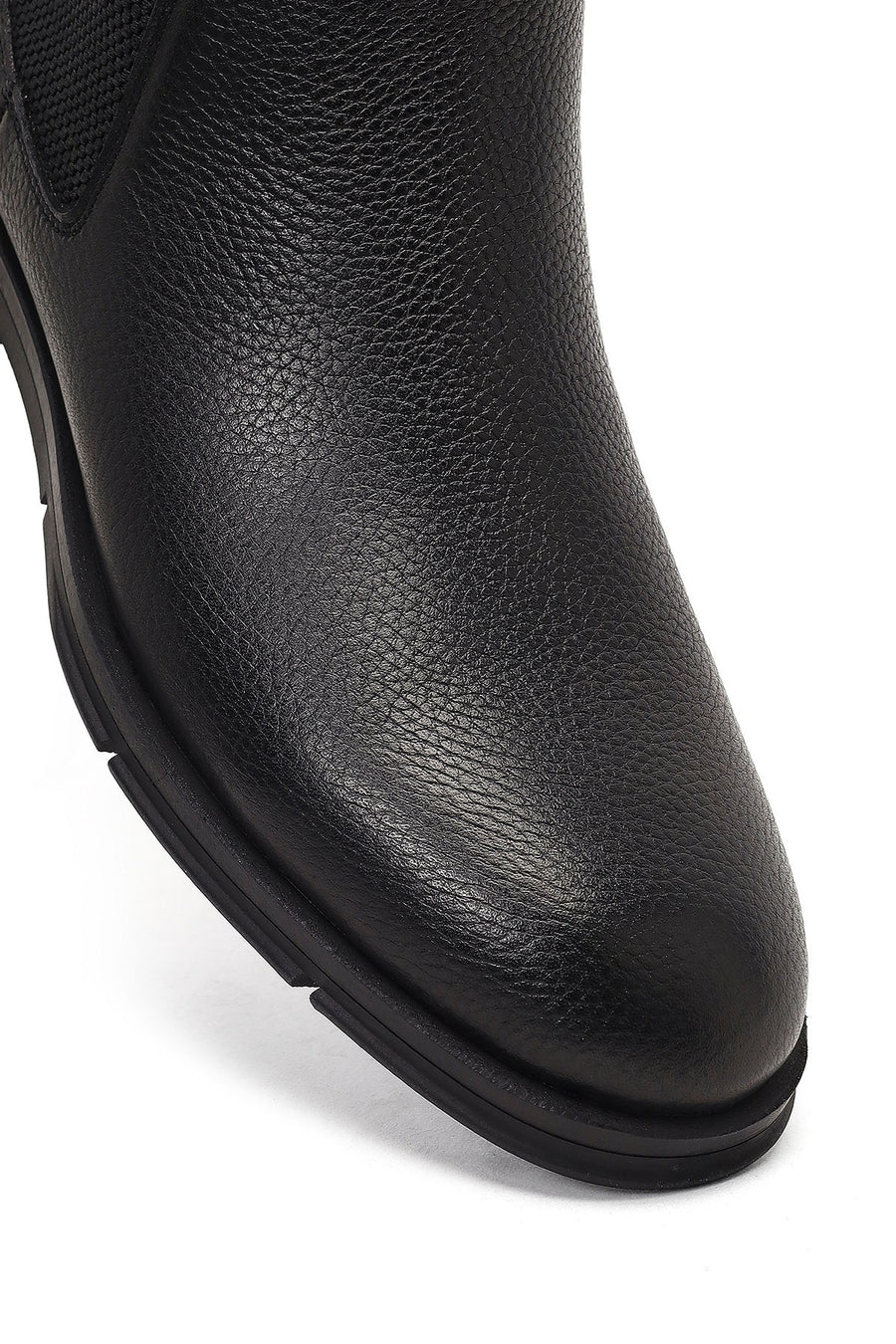 Men's Black Leather Chelsea Boot