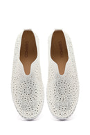 Woman White Fabric Comfort Shoes | Derimod