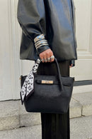 Woman Black Mini Shoulder Bag with Long Strap and Accessory | Derimod
