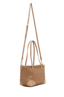 Woman Beige Long-Strap Printed Shoulder Bag | Derimod