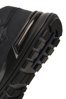 Men's Black Thick-Soled Leather Sneaker | Derimod