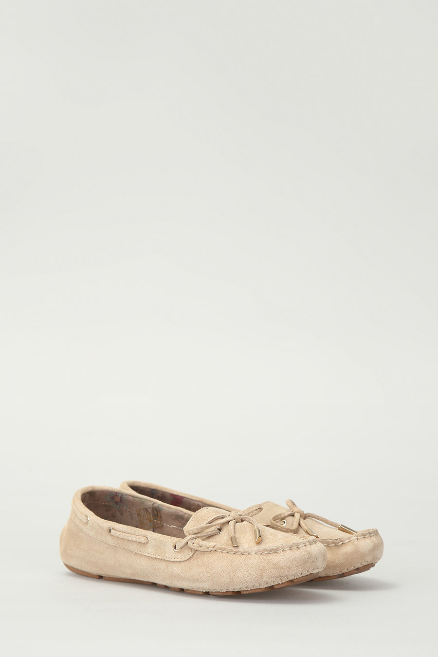 Suede Beige Women's Leather Loafer