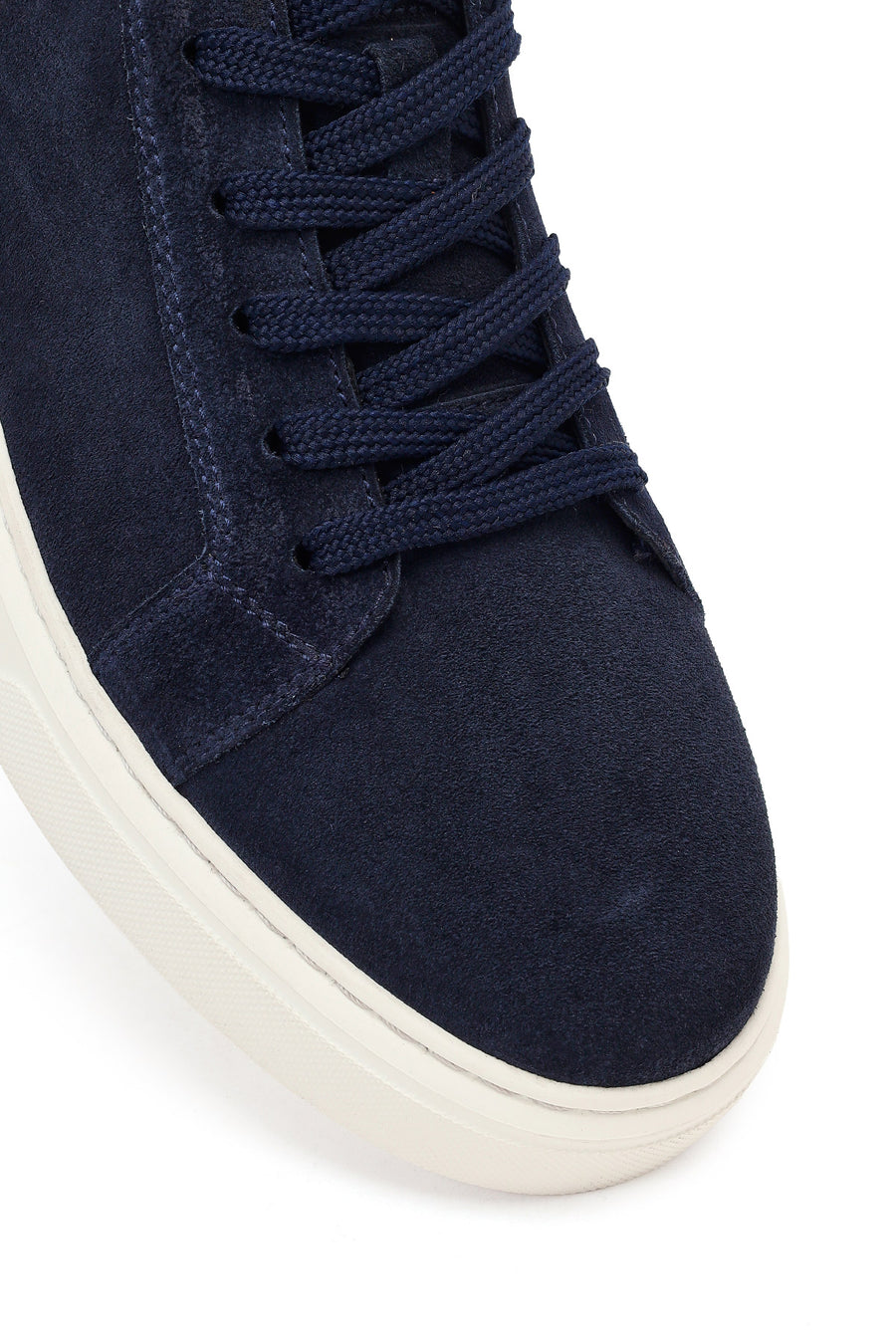 Erkek Lacivert Bağcıklı Süet Deri Sneaker