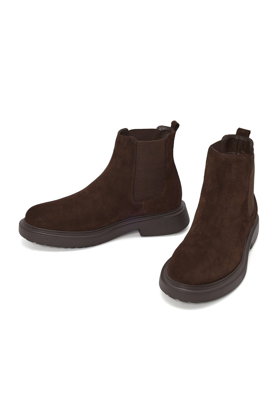 Male Brown Suede Chelsea Boots
