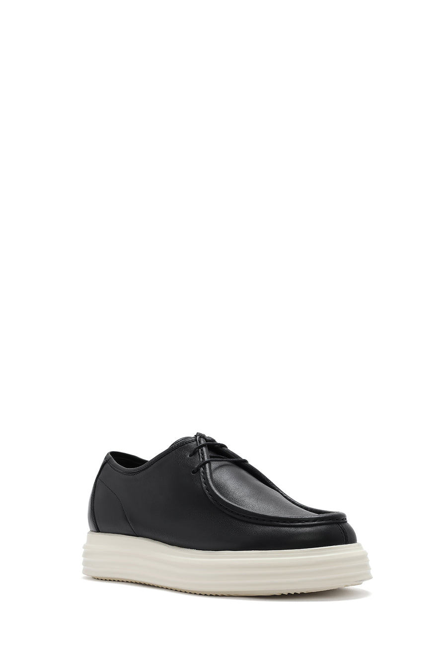 Men's Black Lace-up Leather Casual Shoes