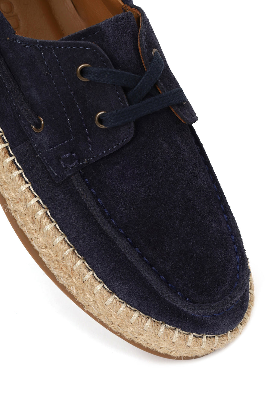 Male Navy Lace-up Suede Espadrilles