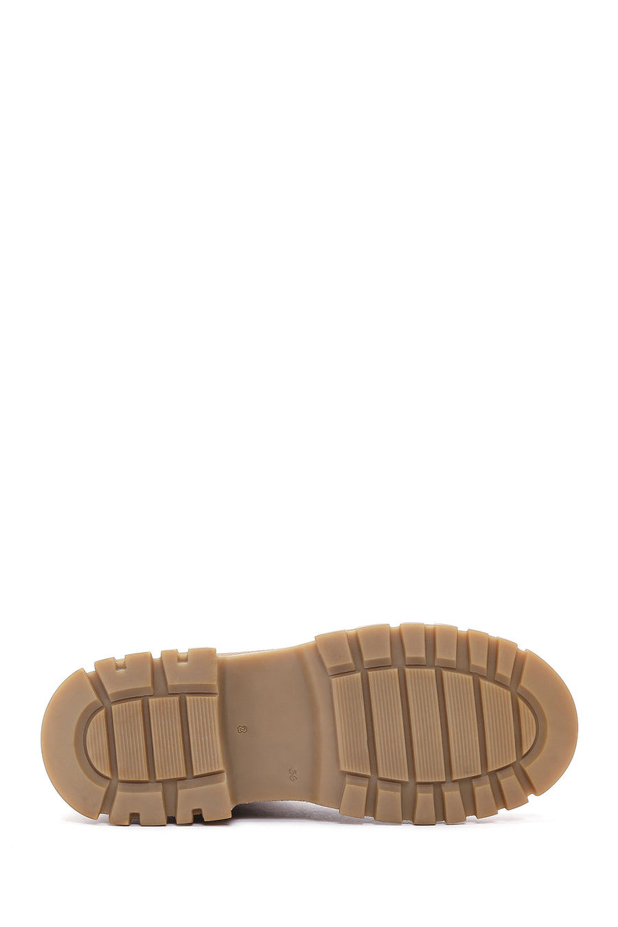 Women's Tan Suede Thick Soled Zippered Boots