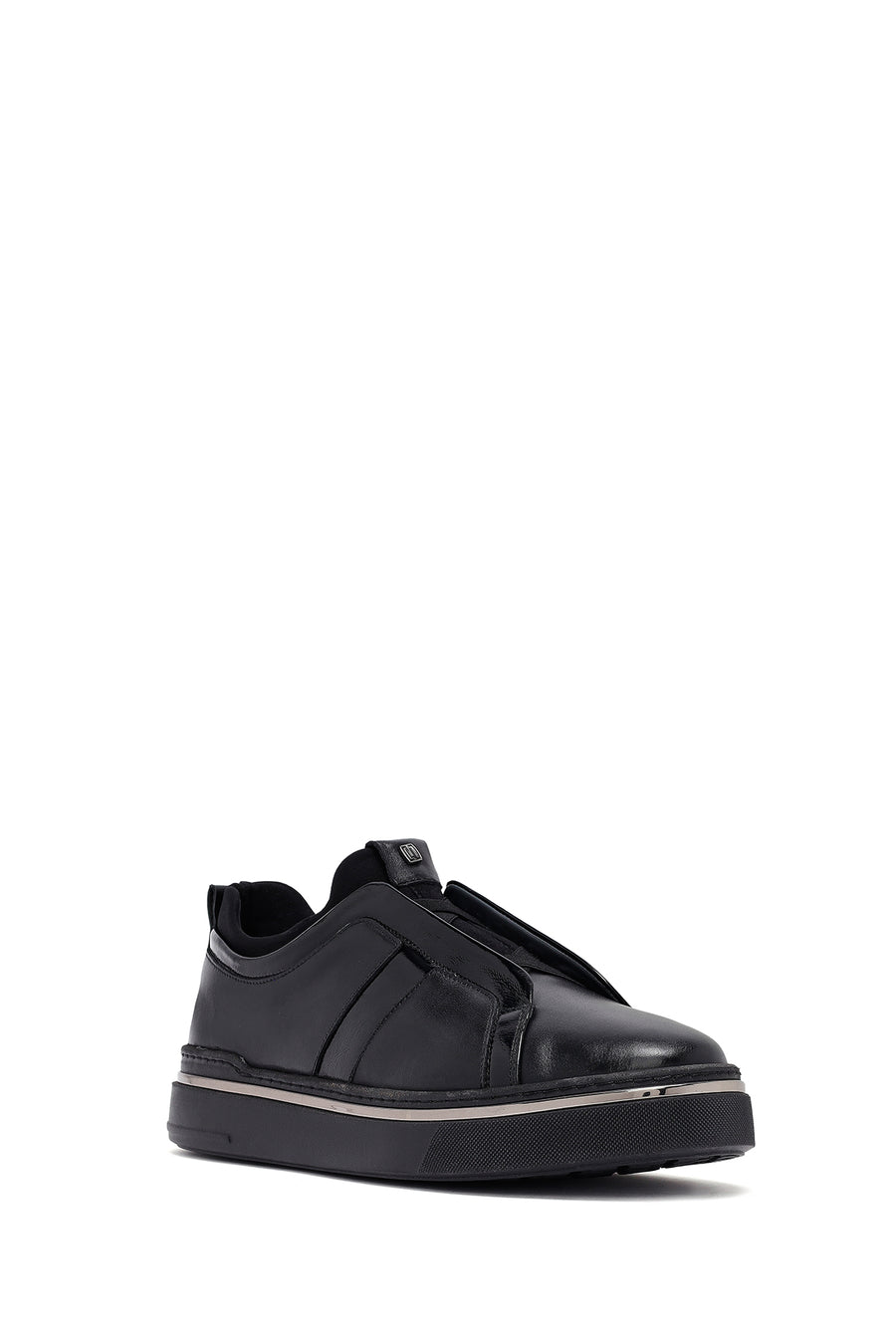 Male Black Leather Sneakers