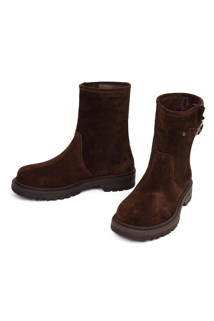 Women's Brown Suede Leather Boots