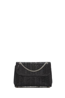 Women's Black Chain Strap Embellished Mini Evening Bag | Derimod
