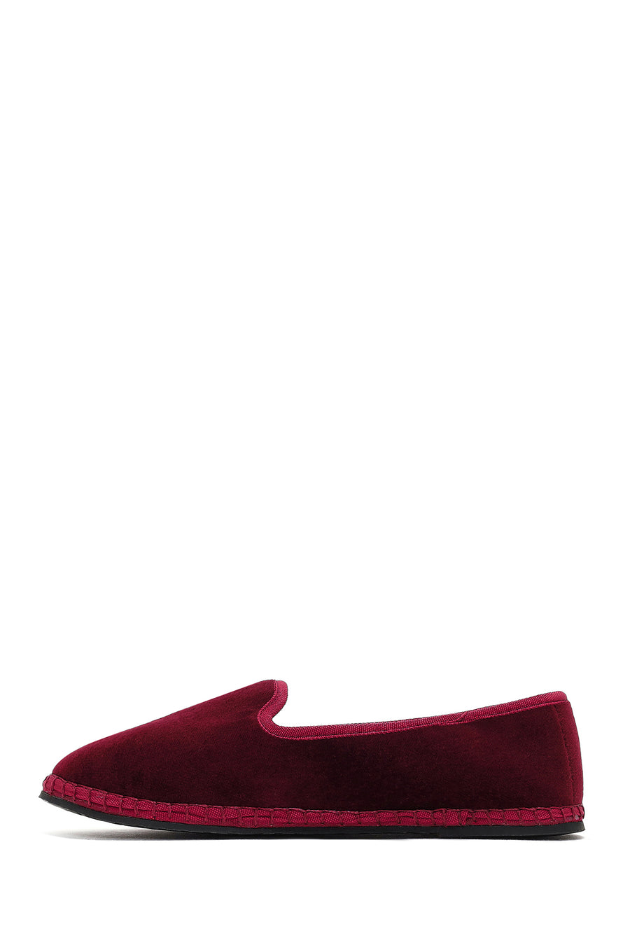 Women's Burgundy Fabric Loafer