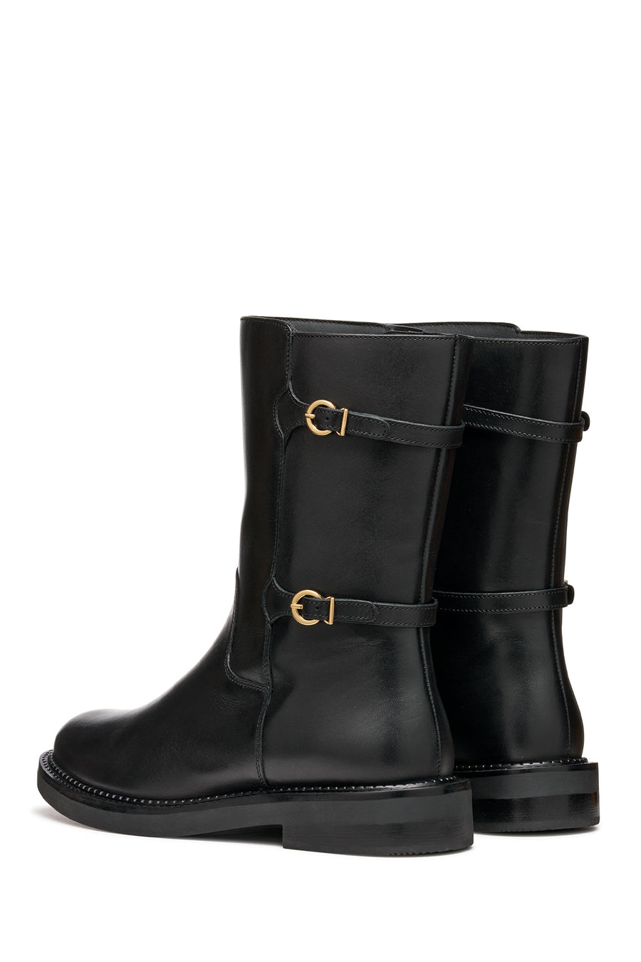 Geox Woman Black D Serılda B - Smo.Lea Zippered Buckled Leather Boot