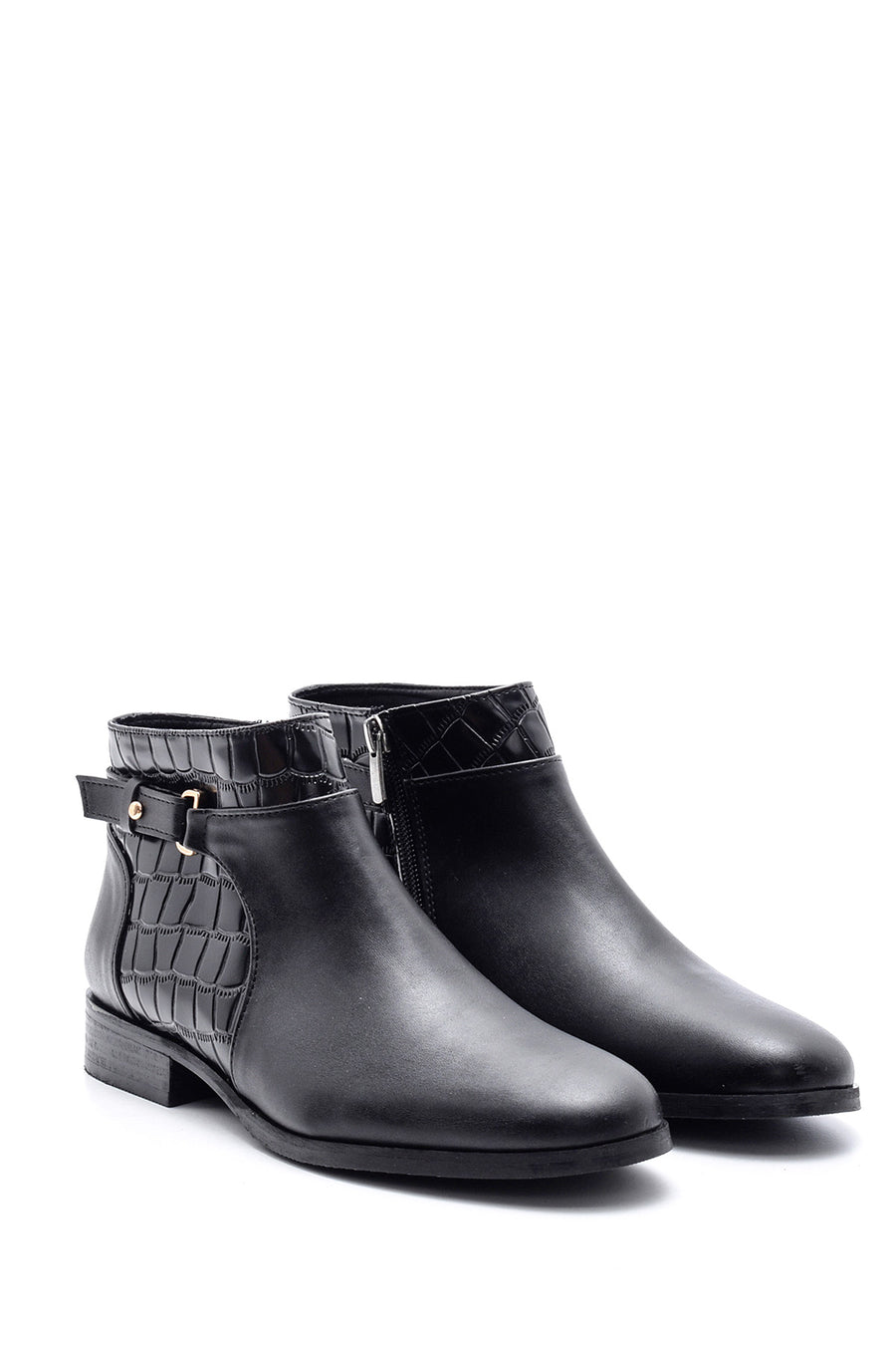 Women's Crocodile Detailed Leather Boots