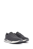 Erkek Gri Bağcıklı Kumaş Sneaker | Derimod