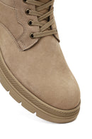 Men's Mink Lace-Up Thick-Soled Leather Boot | Derimod