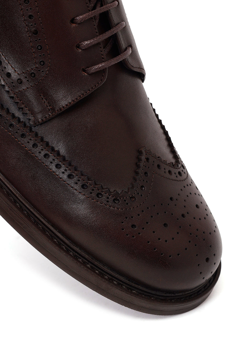 Male Brown Lace-up Leather Casual Shoes