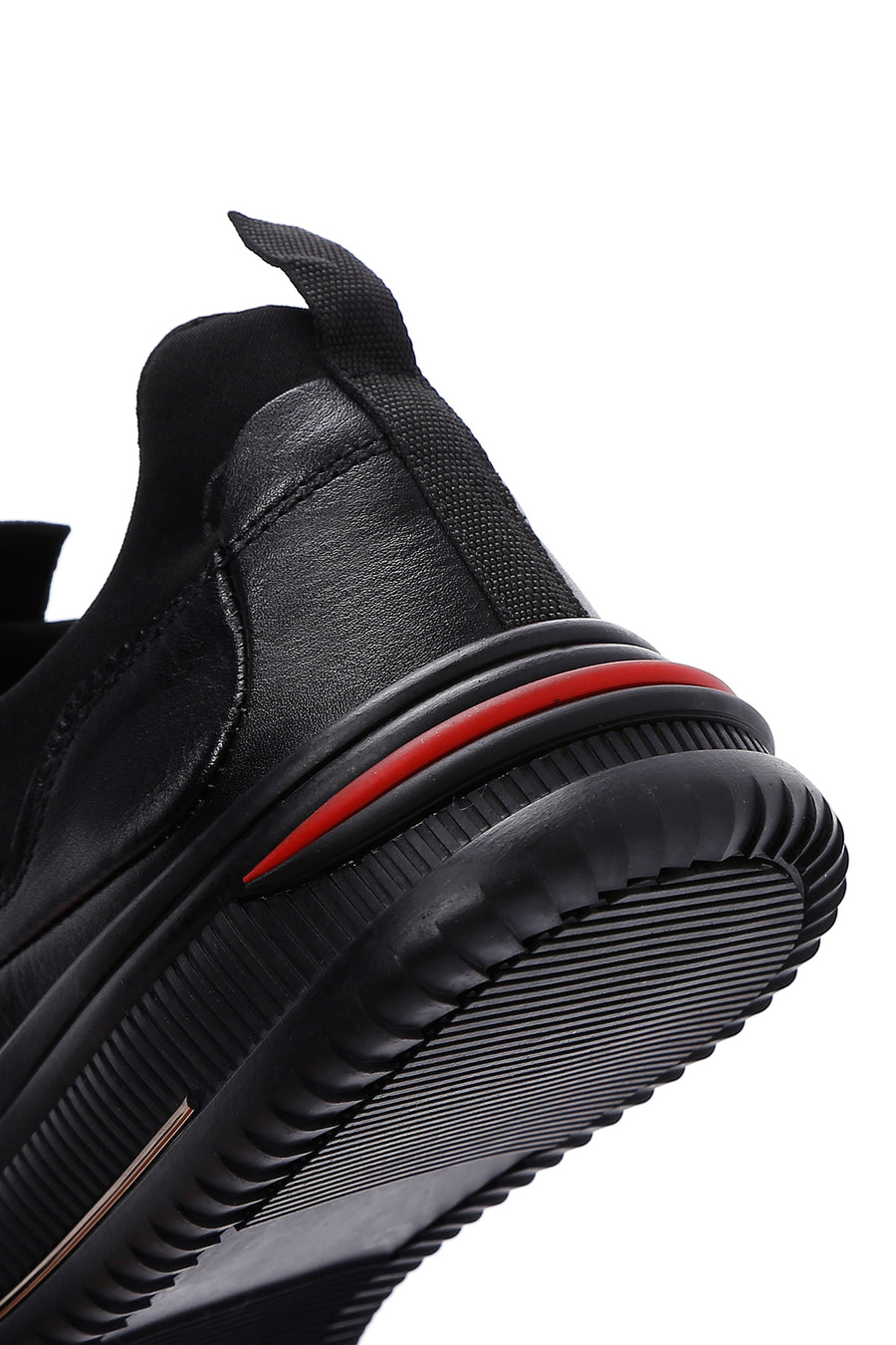 Erkek Siyah Deri Sneaker
