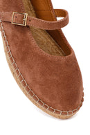 Woman Dark Powder Buckled Suede Espadrilles | Derimod