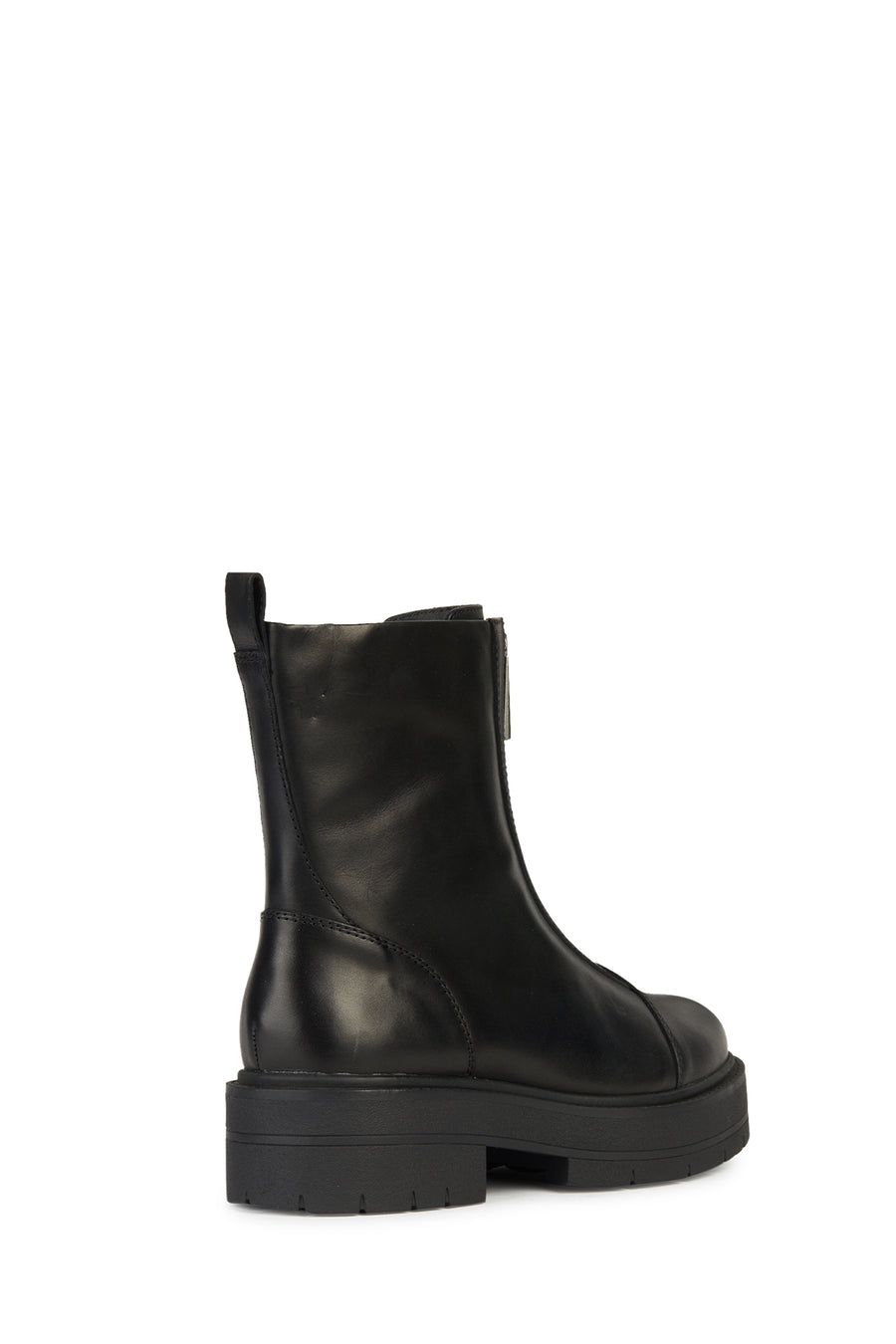 Geox Women's Black Spherica Ec7 Zippered Leather Boots
