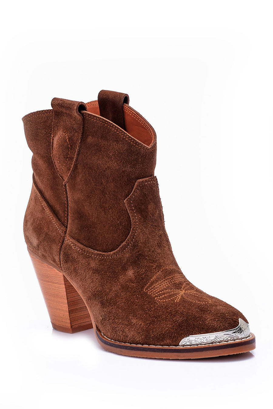 Women's Suede Leather Heeled Boots