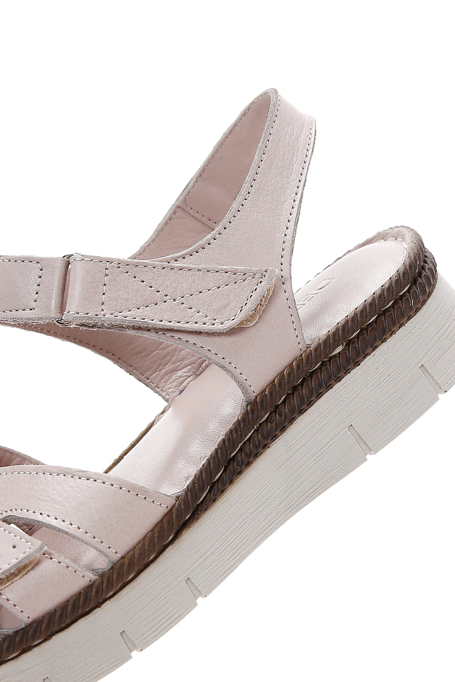Kadın Bej Deri Comfort Sandalet