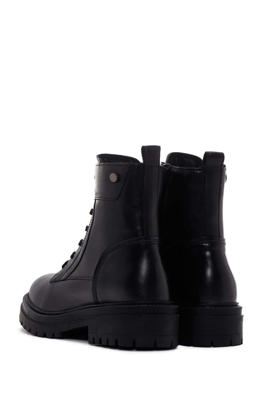 Geox Women's Black Zippered Leather Boots