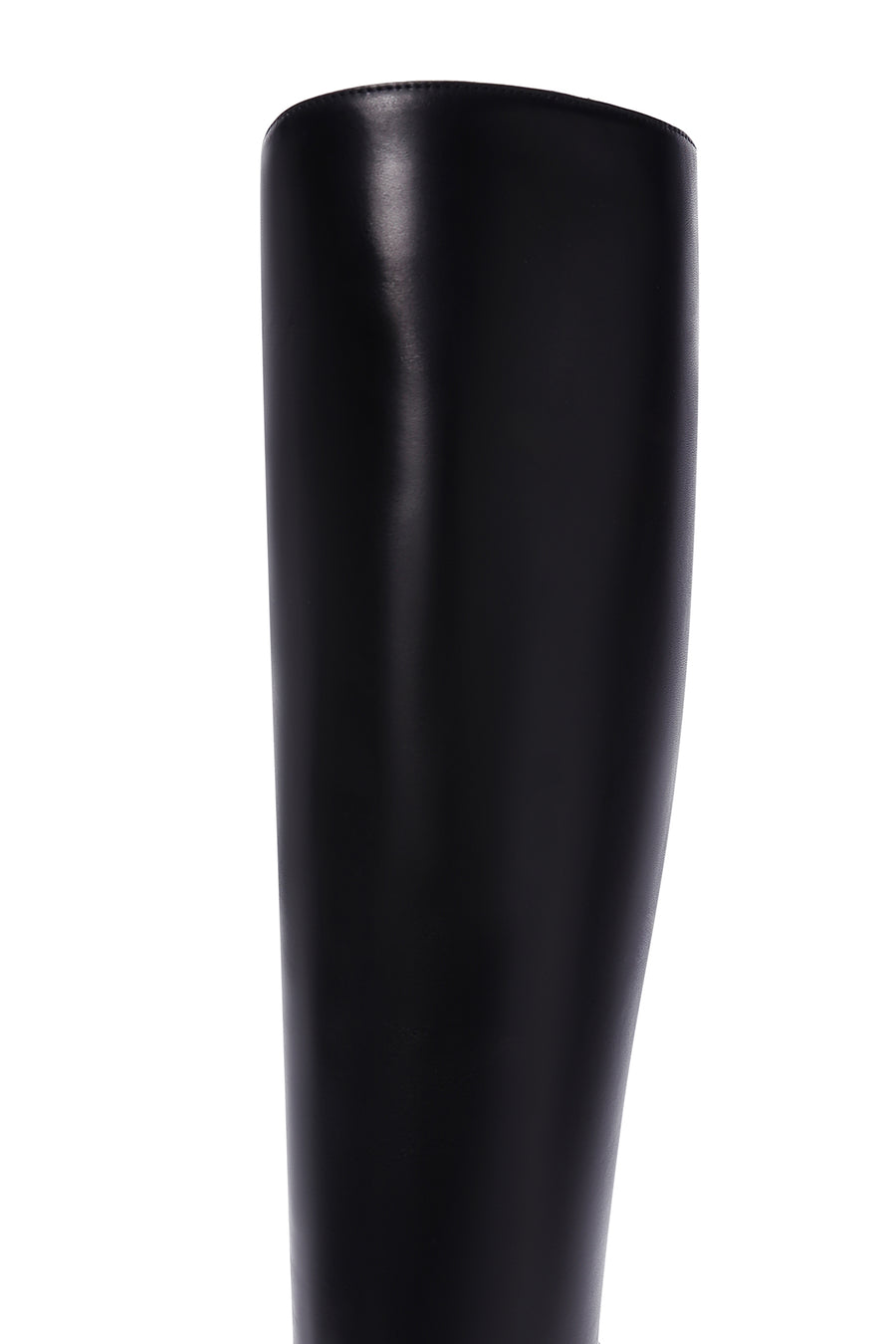 Women's Black Thick Heeled Zippered Leather Boots