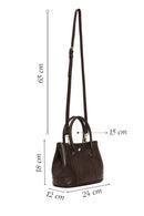 Woman Brown Long-Strap Mini Leather Shoulder Bag | Derimod