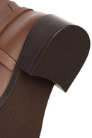 Women's Brown Buckled Leather Boot | Derimod