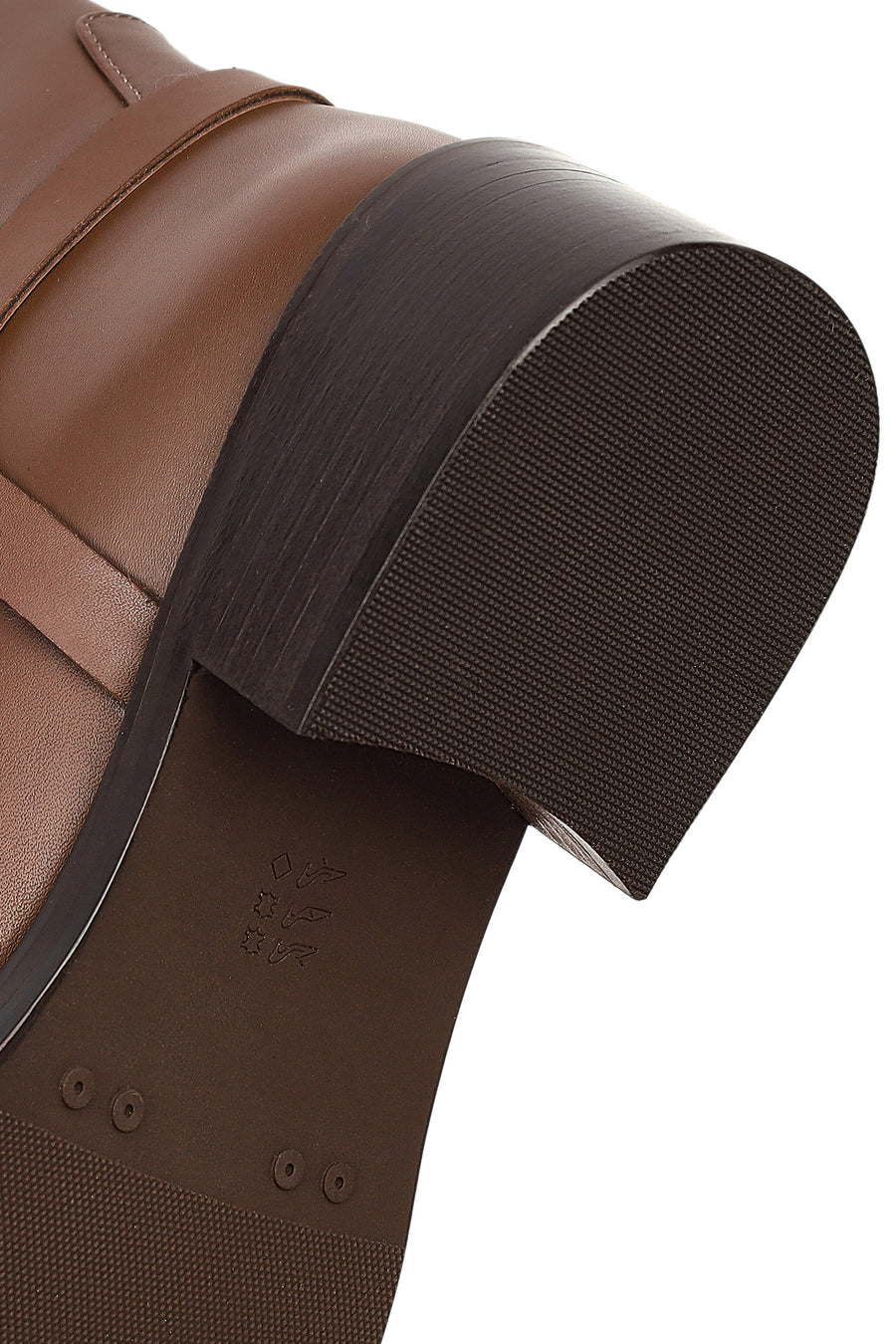 Women's Brown Buckled Leather Boot