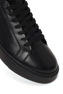 Male Black Lace-up Leather Sneaker | Derimod