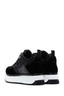 Alberto Guardiani Women's Black Louise Thick Soled Leather Sneaker | Derimod