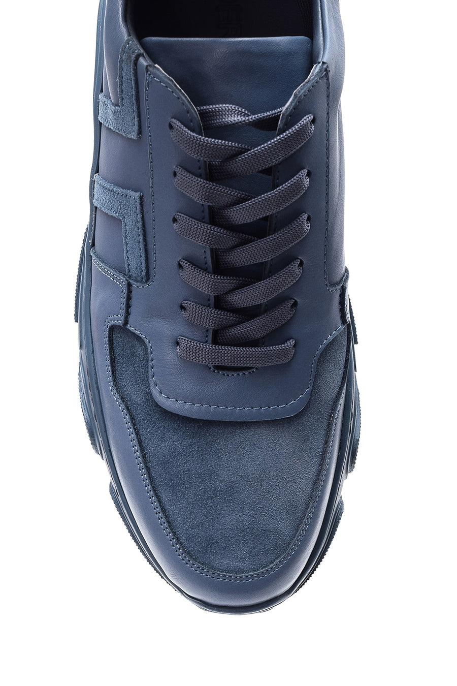 Erkek Süet Detaylı Deri Sneaker