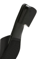 Women's Black Accessory Leather Slippers | Derimod