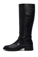 Women's Black Leather Boots with Accessories | Derimod