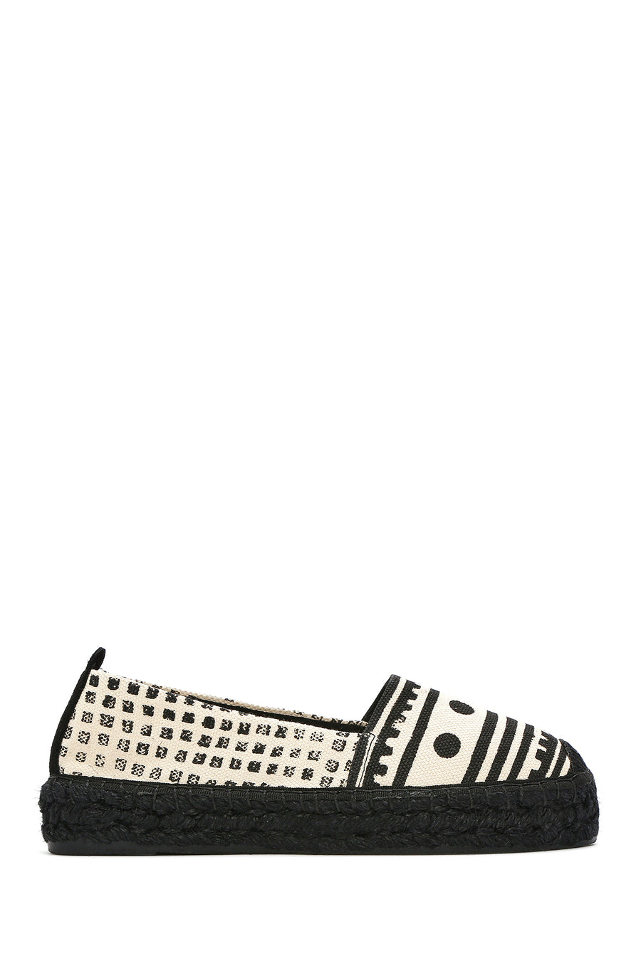 Kastamonu Stone Print Woman Black Patterned Espadrilles