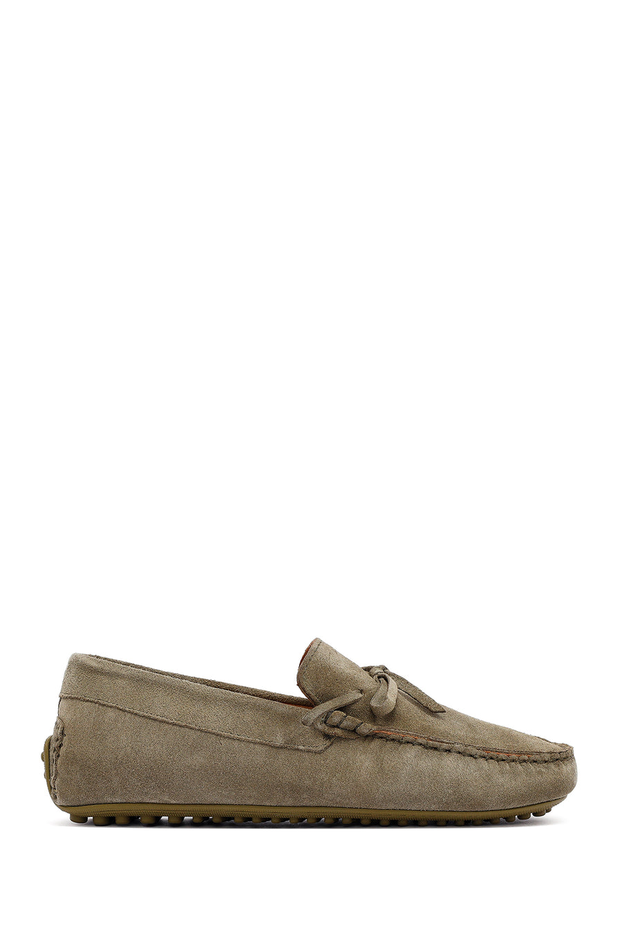 Men's Khaki Suede Leather Loafer 25SFD633110 | Derimod