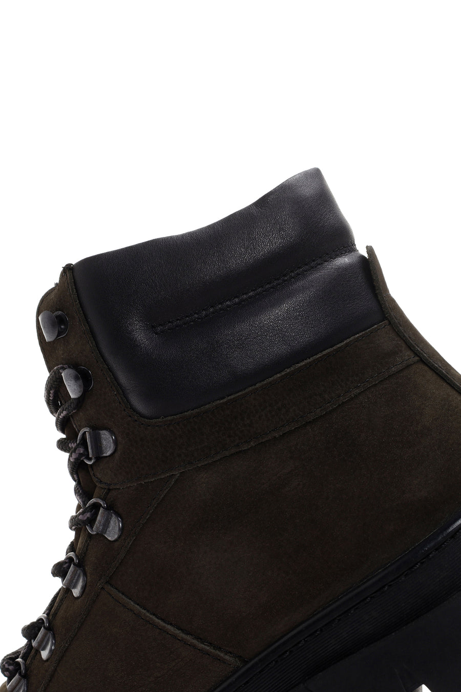 Men's Khaki Nubuck Leather Zippered Boots