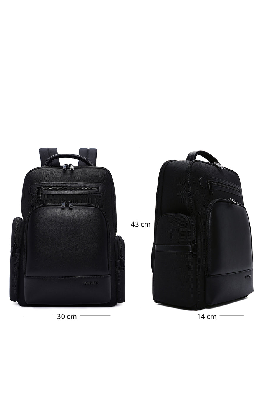 D-Pack Unisex Black Technological Backpack