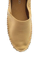 Women's Leather Loafer with Stitching Detail | Derimod