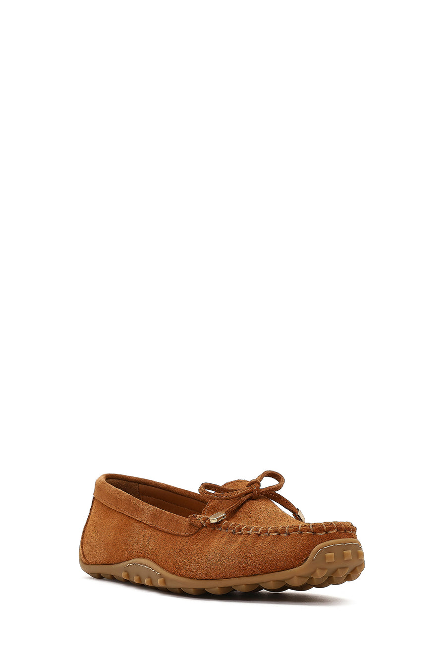 Women's Tan Tasselled Suede Leather Loafer