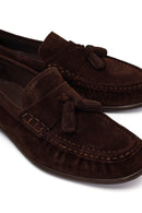 Erkek Kahverengi Püsküllü Süet Deri Casual Loafer | Derimod